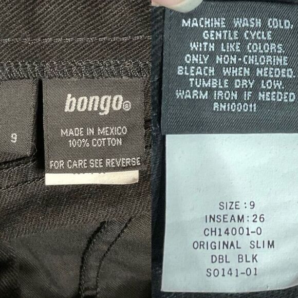 Bongo Vintage Custom Cutoff Black Distressed Jean Shorts 9 - Picture 5 of 6